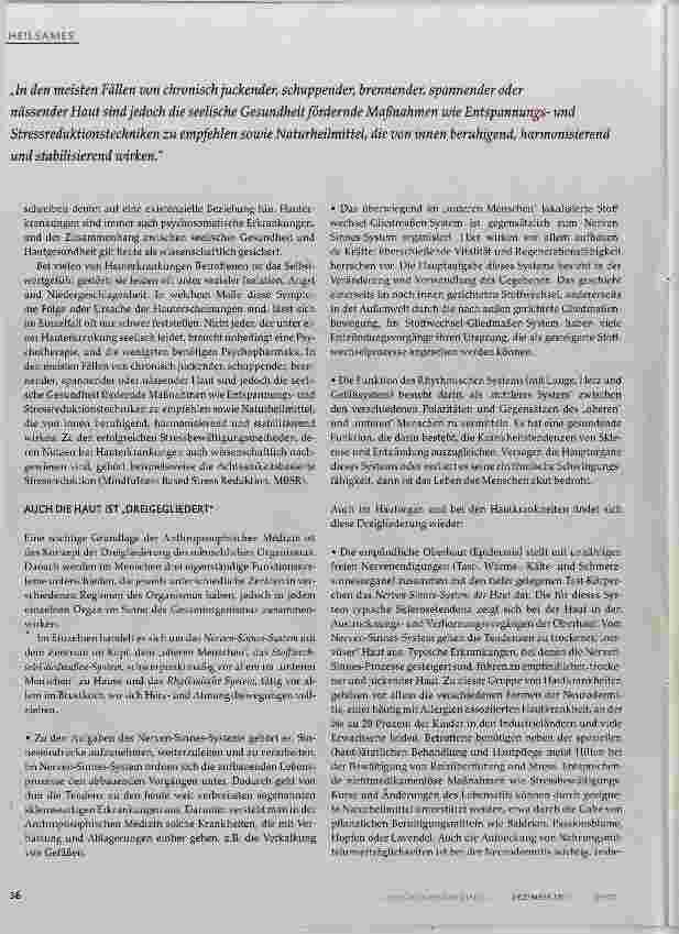 Vorschauseite 2: DIE HAUT-EIN SPIEGEL UNSERER SEELE