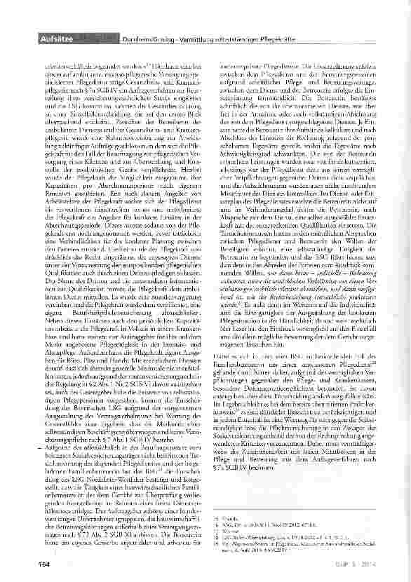 Vorschauseite 4: Zu Risiken und Nebenwirkungen bei Beschäftigung und Vermittlung selbstständiger Pflegekräfte in der Pflege