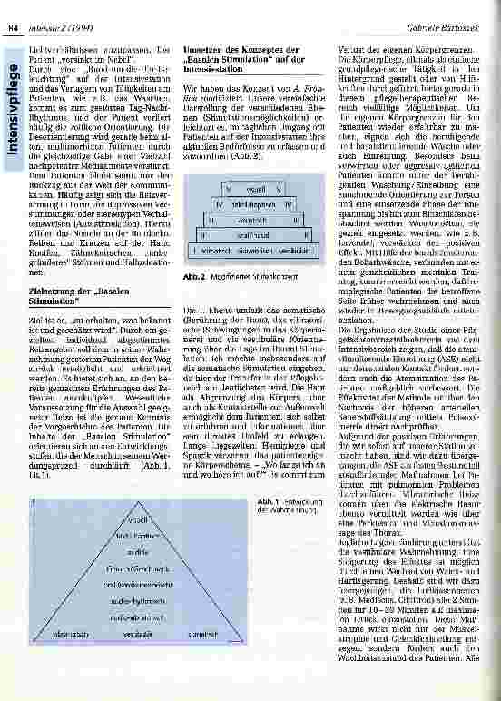 Vorschauseite 2: Basale Stimulation in der postoperativen Intensivpflege - eine Übersicht