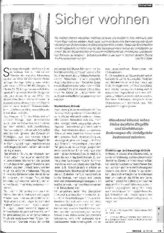 Vorschauseite 1: Sicher wohnen