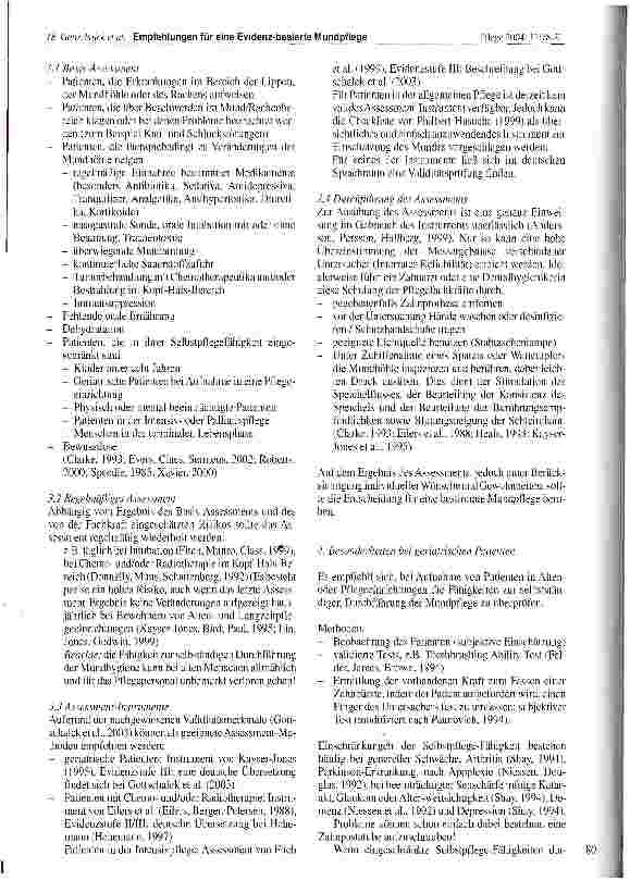 Vorschauseite 3: Empfehlungen für eine Evidenz-basierte Mundpflege bei Patienten in Gesundheitsund Pflegeeinrichtungen