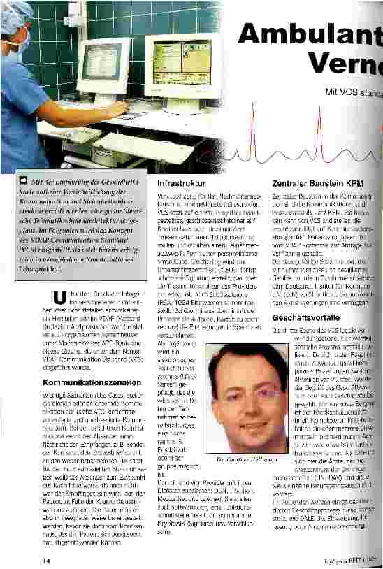 Vorschauseite 1: Ambulant-stationäre Vernetzung Mit VCS standardisiert kommunizieren