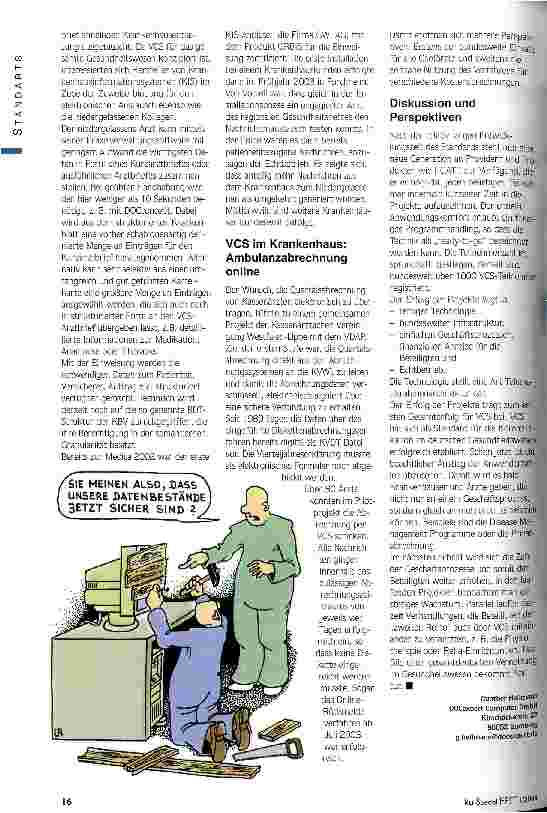 Vorschauseite 3: Ambulant-stationäre Vernetzung Mit VCS standardisiert kommunizieren