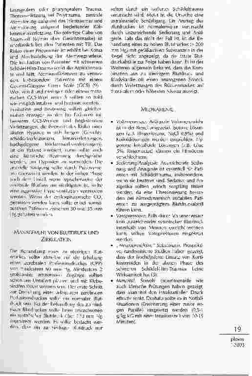 Vorschauseite 2: SCHOCKRAUM-MANAGEMENT: SPEZIELLE ASPEKTE AUS DER SICHT DER NEUROCHIRURGIE