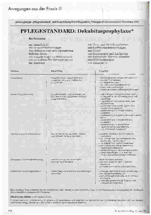 Vorschauseite 2: Erstellen eines Pflegestandards Dargestellt am Beispiel der Dekubitusprophylaxe