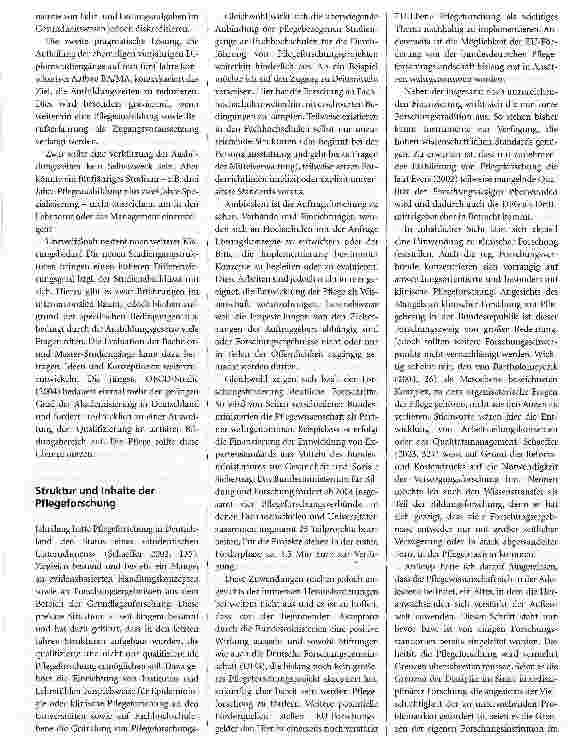 Vorschauseite 3: Aktueller Stand und Perspektiven der Pflegewissenschaft*