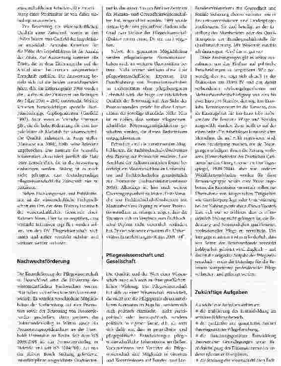 Vorschauseite 5: Aktueller Stand und Perspektiven der Pflegewissenschaft*