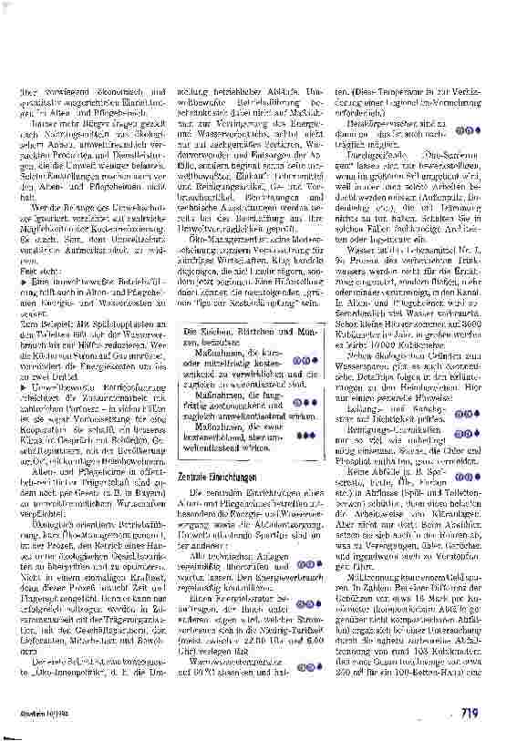 Vorschauseite 2: Grüne Tips zur Kostendämpfung Praxistips zum Umweltschutz im Heim