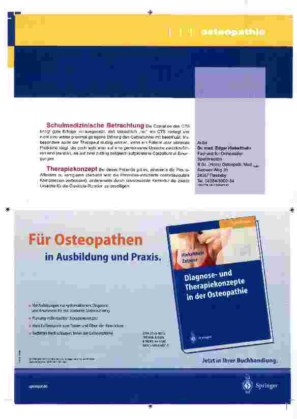 Vorschauseite 3: Fallbeispiel Carpaltunnelsyndrom