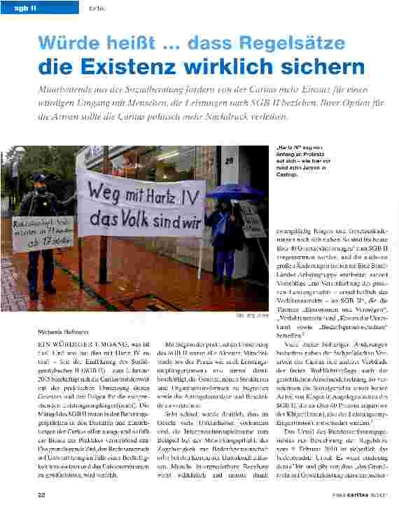 Vorschauseite 1: Würde heißt. .. dass Regelsätze die Existenz wirklich sichern