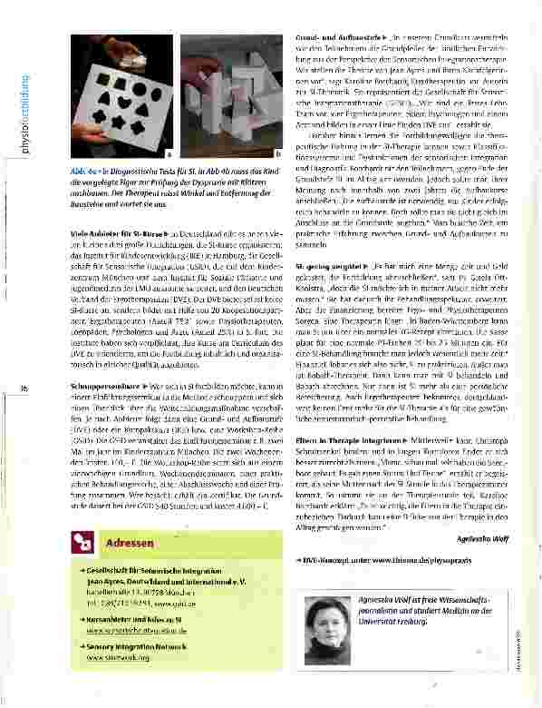 Vorschauseite 3: Fortbildungsführer Sensorische Integrationstherapie Weichen stellen für die Wahrnehmung