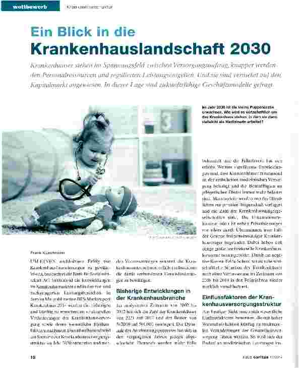Vorschauseite 1: Ein Blick in die Krankenhauslandschaft 2030