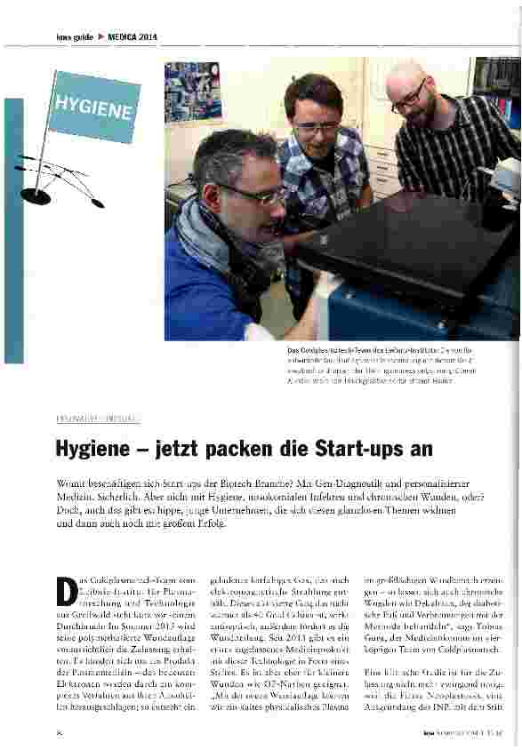 Vorschauseite 1: Hygiene - jetzt packen die Start-ups an
