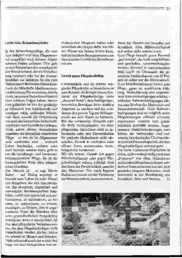 Vorschauseite 4: Pflege an der Grenze zur Euthanasie Unsicherheit, Behandlungsfehler, Gewalt