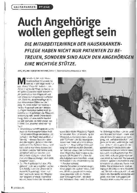 Vorschauseite 1: Auch Angehörige wollen gepflegt sein