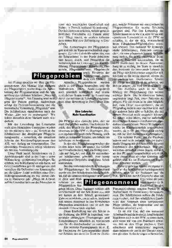 Vorschauseite 2: Pflegeprozeß in der Ausbildung