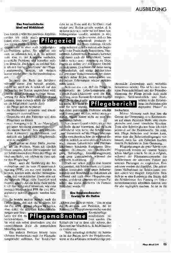 Vorschauseite 3: Pflegeprozeß in der Ausbildung