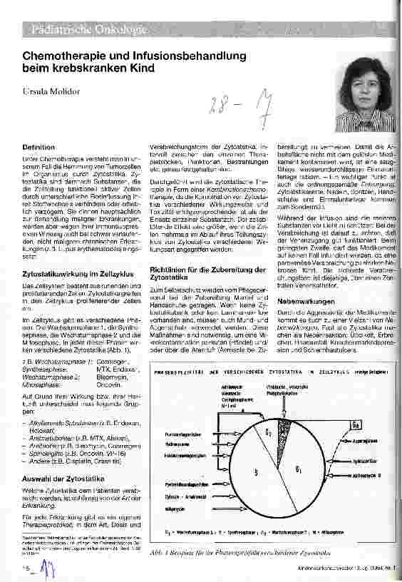 Vorschauseite 1: Chemotherapie und Infusionsbehandlung beim krebskranken Kind