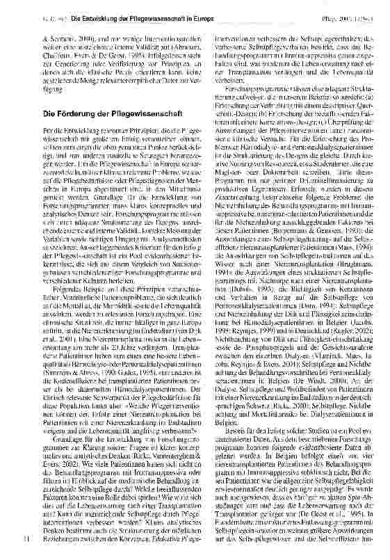 Vorschauseite 3: Die Entwicklung der Pflegewissenschaft in Europa