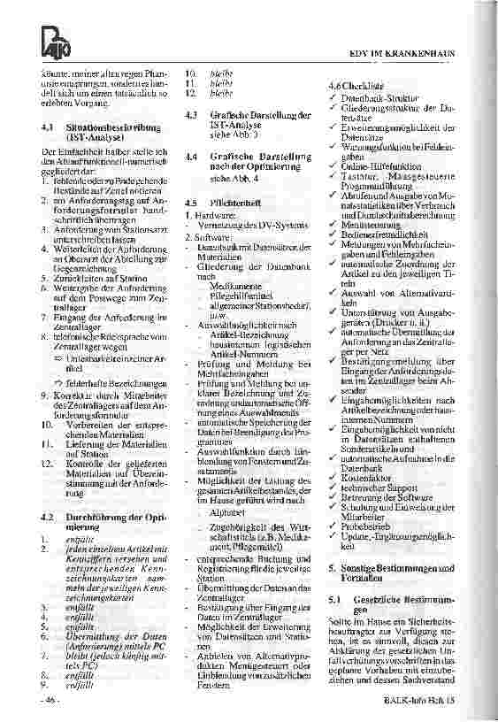 Vorschauseite 6: EDV im Krankenhaus Erstellung eines Pflichtenheftes