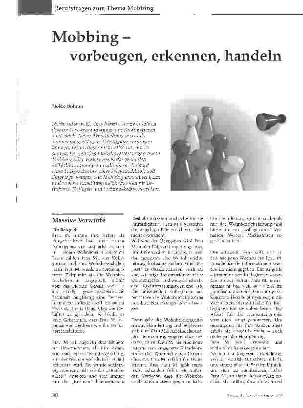 Vorschauseite 1: Mobbing - vorbeugen, erkennen, handeln