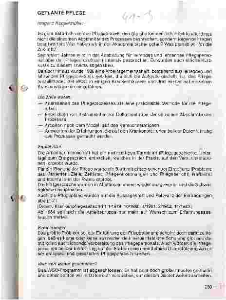 Vorschauseite 1: Geplante Pflege