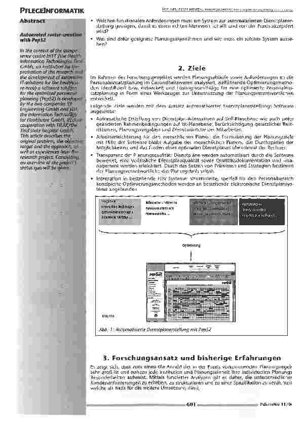 Vorschauseite 2: Automatisierte Dienstplanerstellung mit PepS2