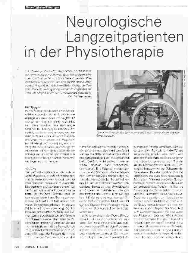 Vorschauseite 1: Neurologische Langzeitpatienten in der Physiotherapie