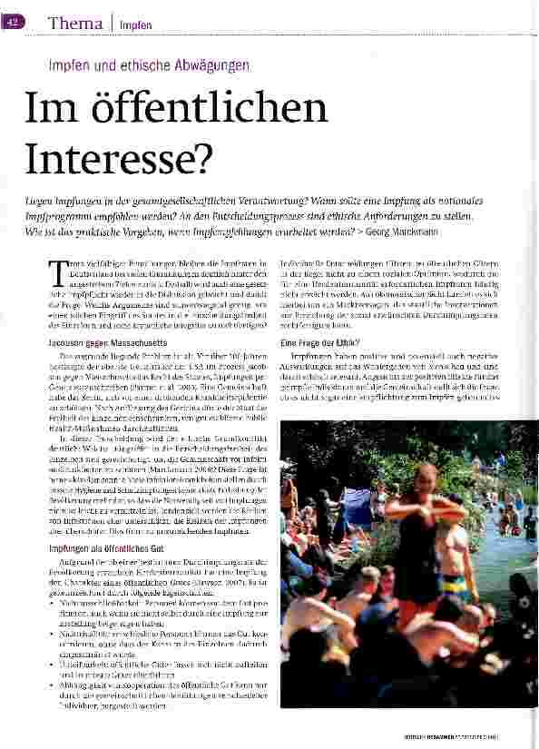 Vorschauseite 1: Im öffentlichen Interesse?