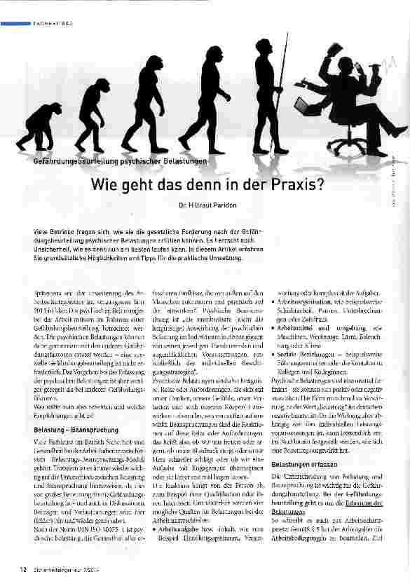 Vorschauseite 1: Wie geht das denn in der Praxis?