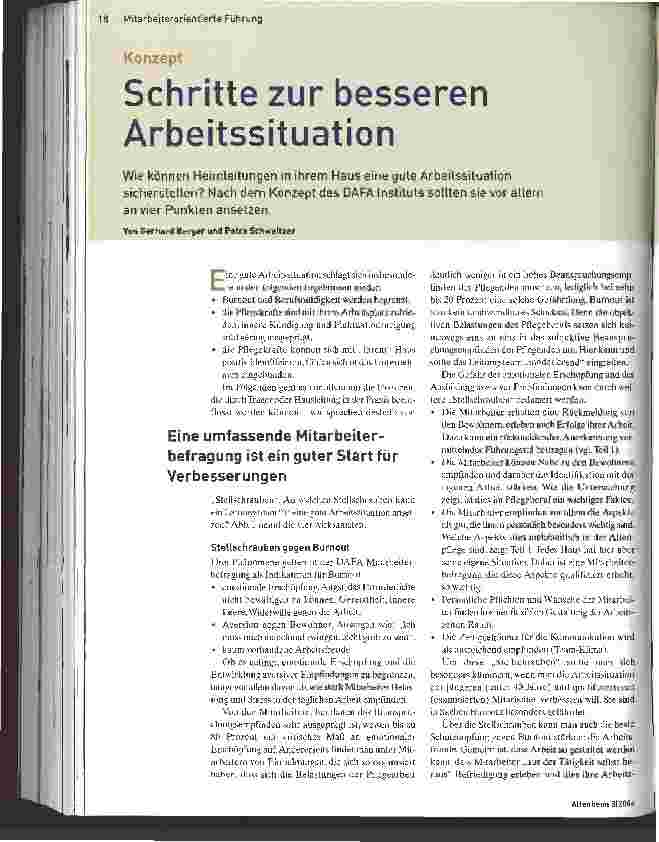 Vorschauseite 1: Schritte zur besseren Arbeitssituation