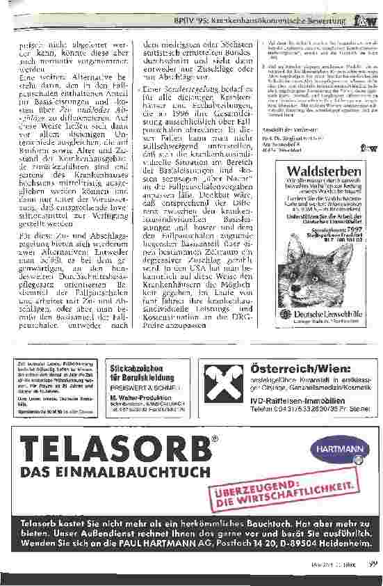 Vorschauseite 6: Krankenhausökonomische Bewertung Referentenentwurf zur BPflV 1995