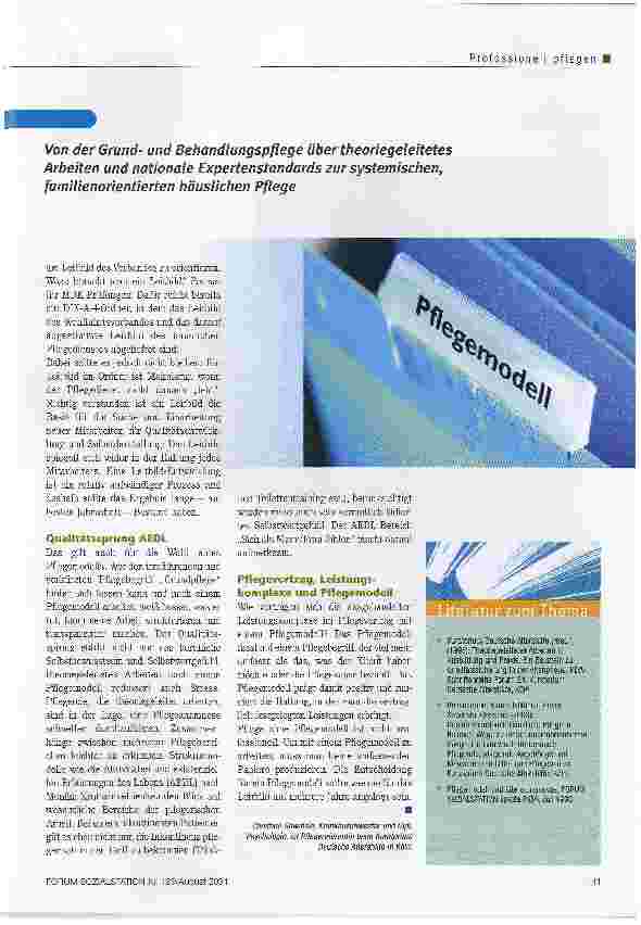 Vorschauseite 2: Pflegerisches Selbstverständnis im Wandel der Zeit, Teil IIVon wegen graue Theorie