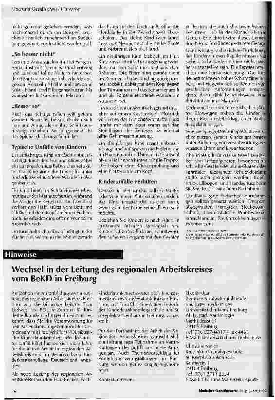 Vorschauseite 2: Alle zwei Minuten verletzt sich ein Kind in Deutschland