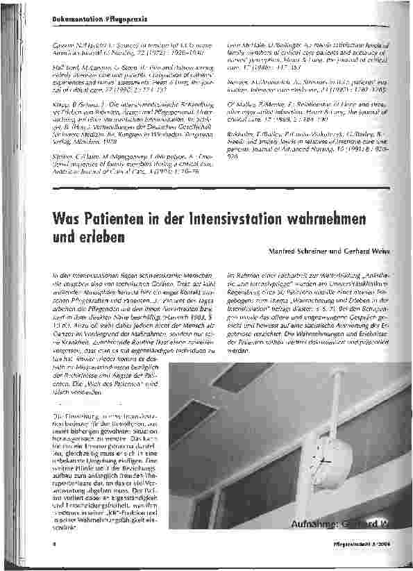 Vorschauseite 3: Angehörige von Patienten in der Intensivstation mehr als ein Störfaktor?