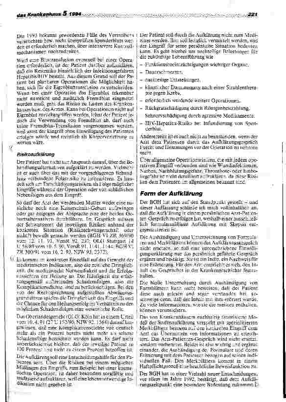 Vorschauseite 3: Arzthaftung und Aufklärungsproblematik (II)
