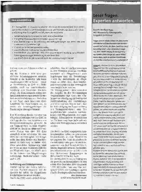Vorschauseite 2: Mehr Rechtssicherheit für häusliche Krankenpflege