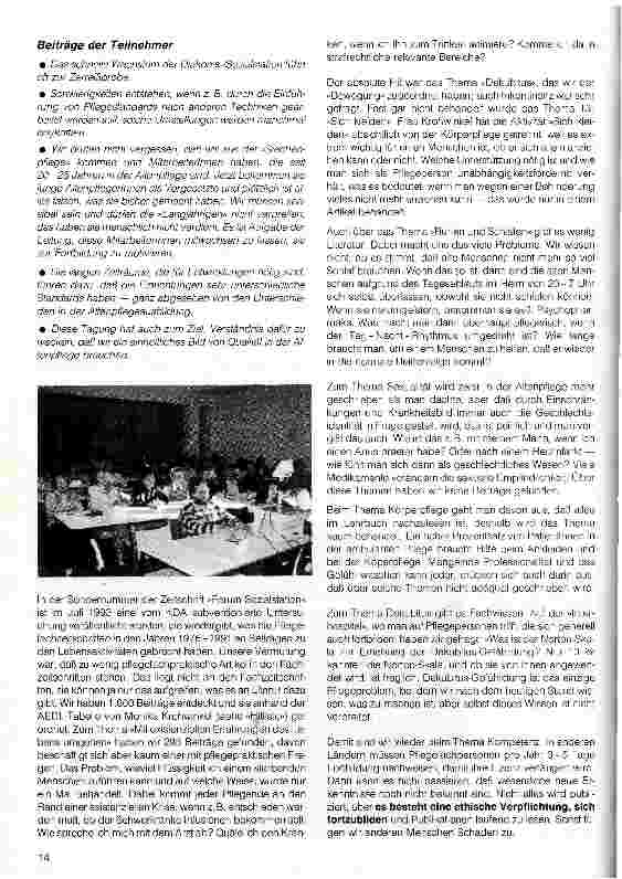 Vorschauseite 4: Kompetenz und Kompetenzen in der Altenpflege Vortrag und Diskussion am 6.10.93 i.Rahmen d.Fachtagung Kompetenz und Kompetenzen i.d.Altenpfl