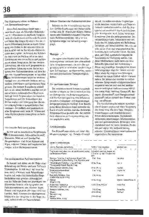 Vorschauseite 3: Das Parkinsonsyndrom