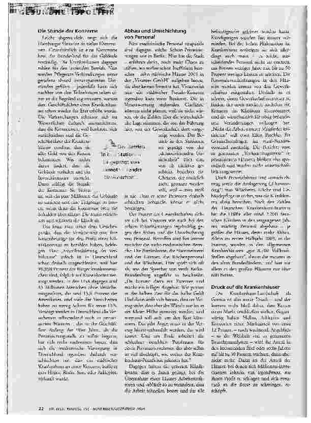 Vorschauseite 2: Krankenhäuser im Veränderungsstress