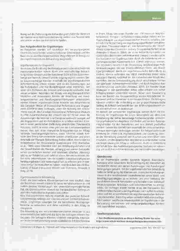 Vorschauseite 4: Internetund Computerspielsucht bei Kindern und Jugendlichen Eine neue Herausforderung für die ergotherapeutische Praxis?