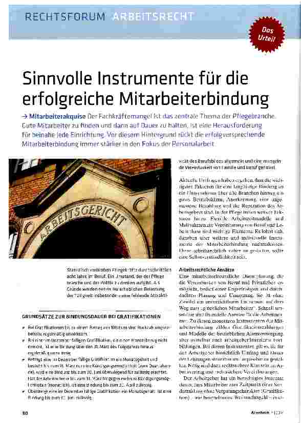 Vorschauseite 1: Sinnvolle Instrumente für die erfolgreiche Mitarbeiterbindung