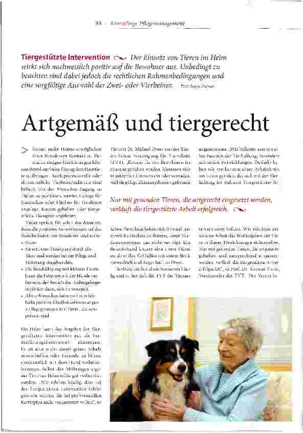 Vorschauseite 1: Artgemäß und tiergerecht