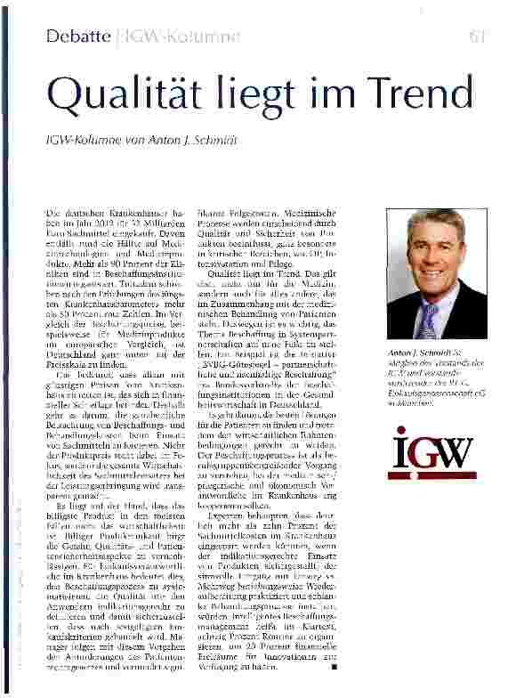 Vorschauseite 1: Qualität liegt im Trend