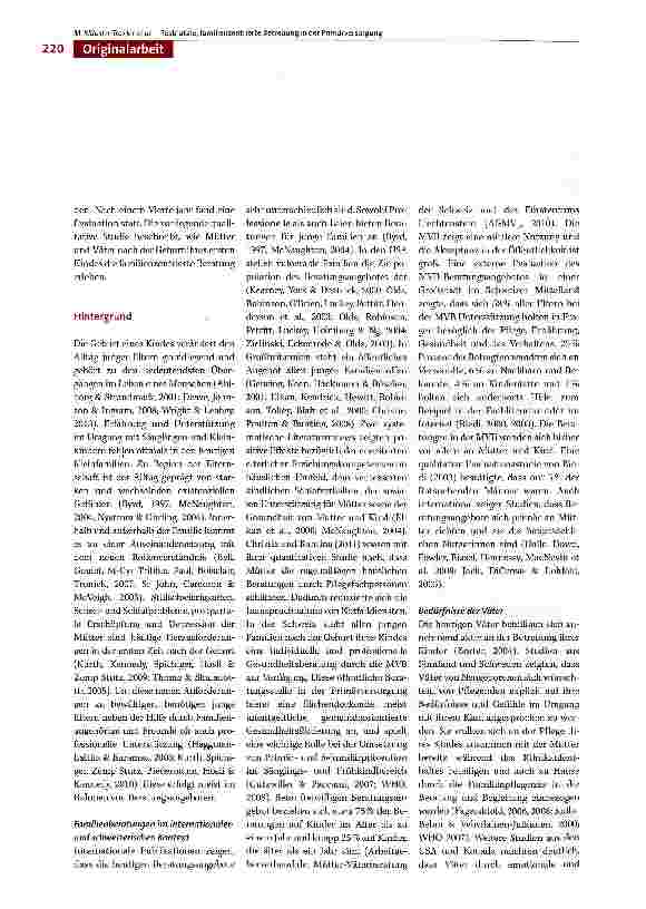 Vorschauseite 2: Erfahrungen junger Eltern mit der familienzentrierten Betreuung in der Primärversorgung in der Schweiz: Eine qualitative Evaluationsstudie