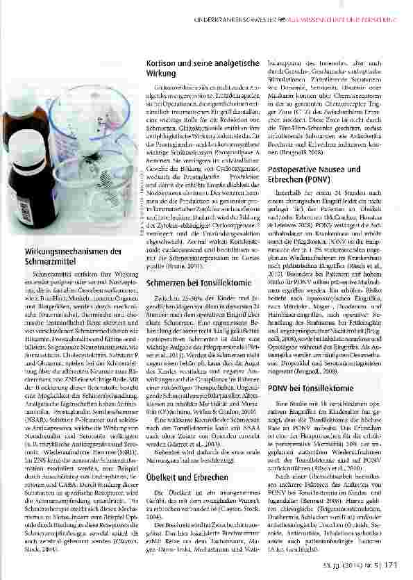 Vorschauseite 3: Kortikosteroide zur Prävention von postoperativer Übelkeit und Erbrechen, Schmerzen und Blutungen bei Kindern und Jugendlichen nach Tonsillektomie