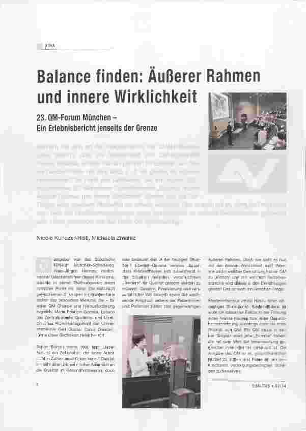 Vorschauseite 1: Balance finden: Äußerer Rahmen und innere Wirklichkeit