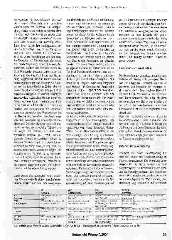Vorschauseite 3: Lernsituation: Interaktion in der Pflege von Menschen mit Demenz