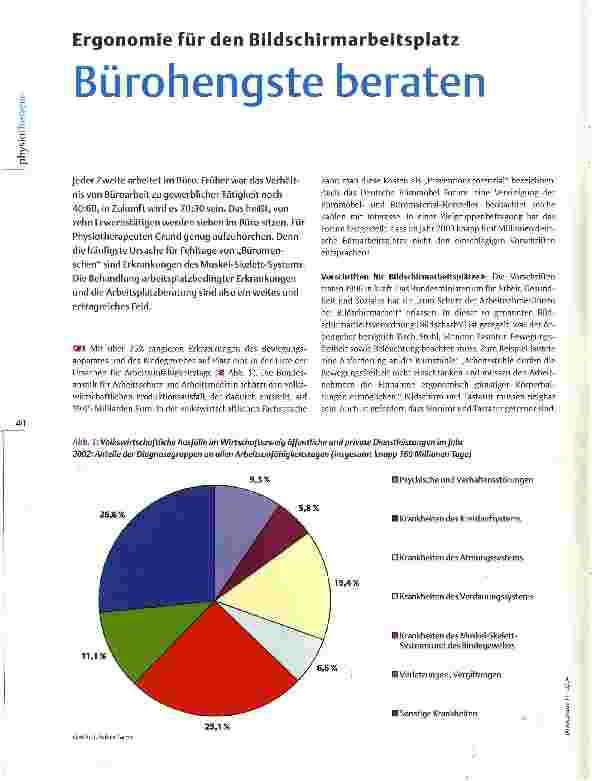 Vorschauseite 1: Ergonomie für den Bildschirmarbeitsplatz Bürohengste beraten