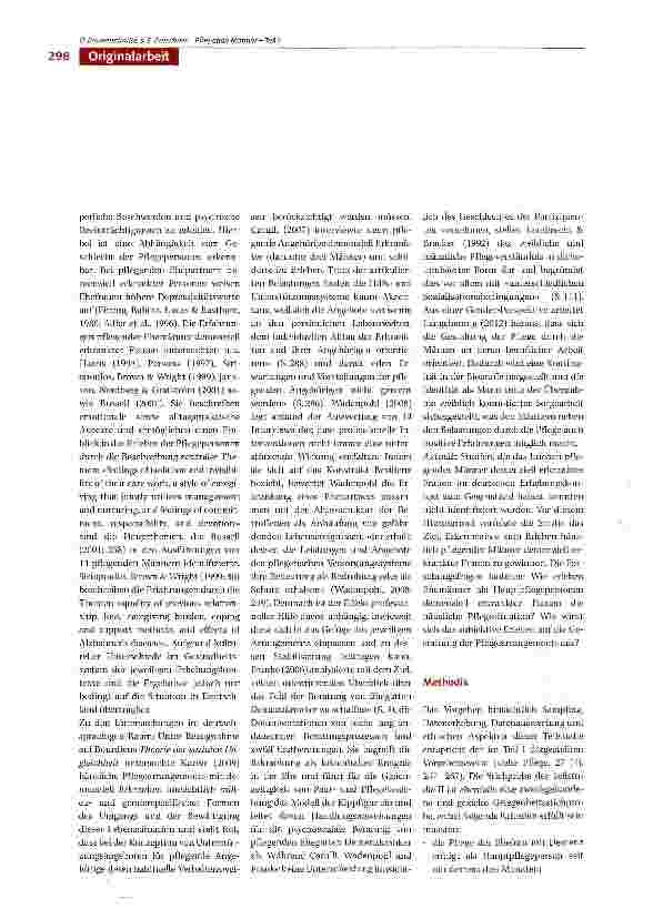 Vorschauseite 2: Männer, die ihre Ehefrauen pflegen - Zwei phänomenologische Studien zum Erleben männlicher Hauptpflegepersonen in häuslichen Pflegearrangements Teil II: Pflegende Männer demenziel…